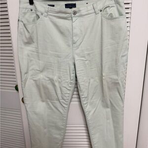 Talbots Light Green Simply Flattering Boyfriend Collection Ankle Pants